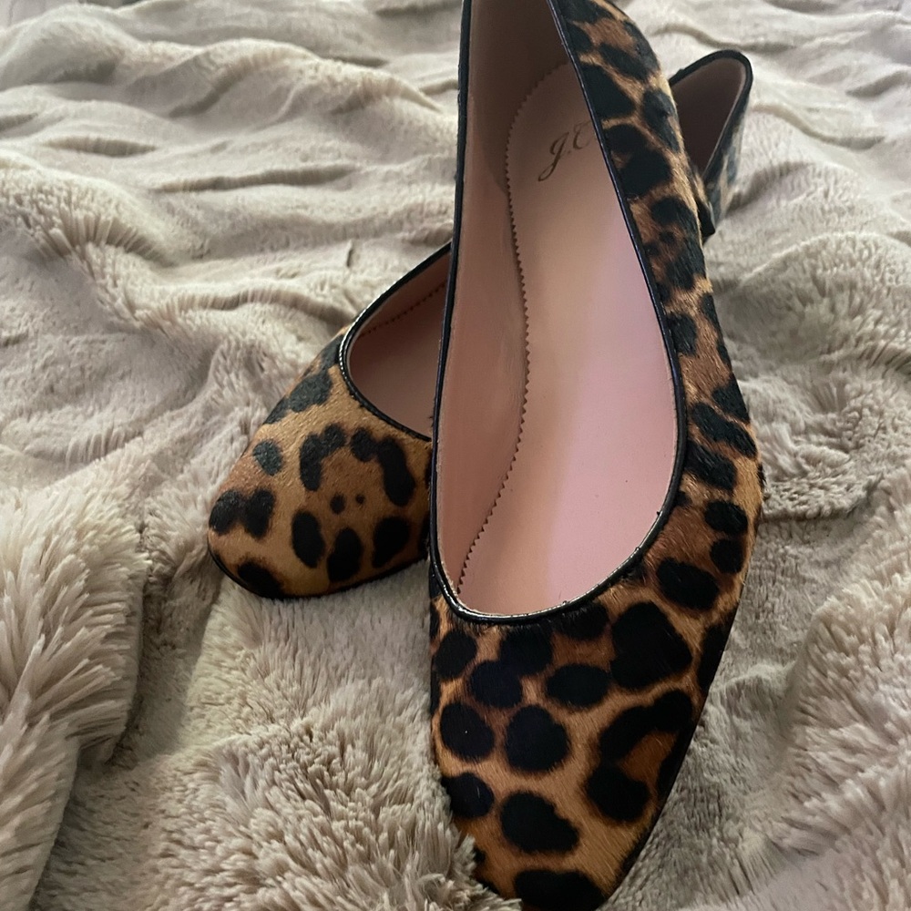 J.Crew Leopard Print Women's Flats, Sz 8